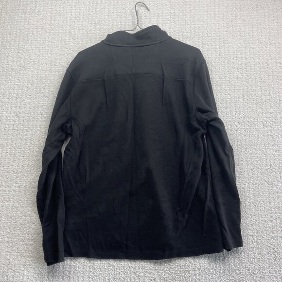 Calvin Klein Men’s Sz M Black Half Zip Lightweight Stretch Sweater Pullover Read - Picture 13 of 16